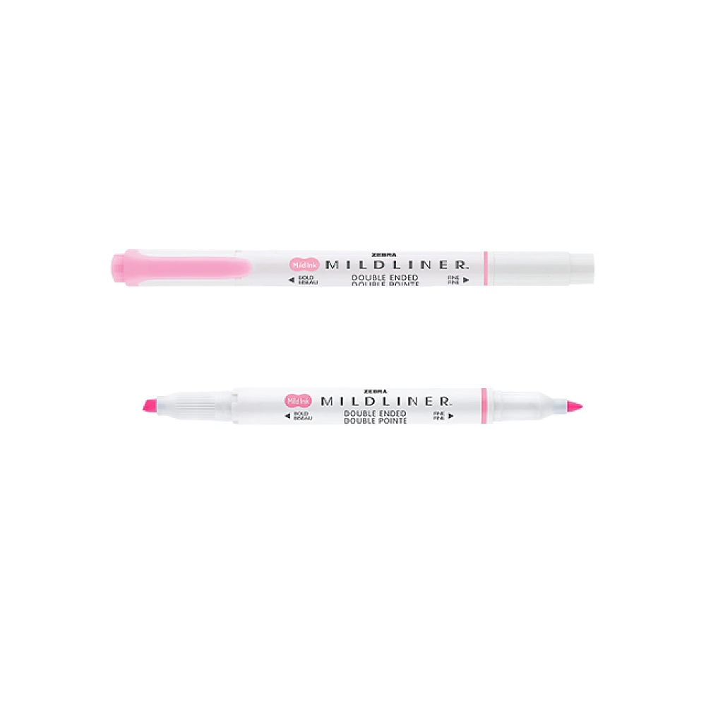 Marker Mildliner fluorescent cu doua fete, roz