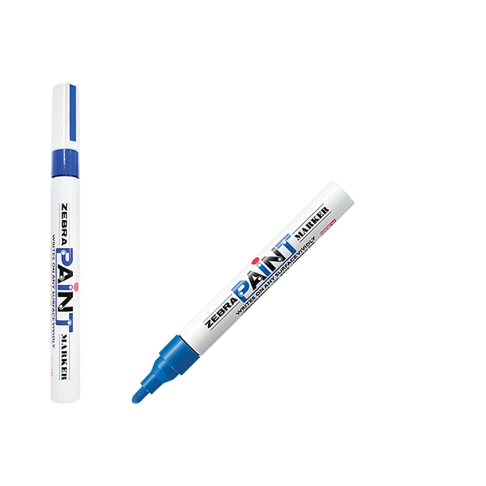Marker permanent Zebra Paint, albastru, 3 mm