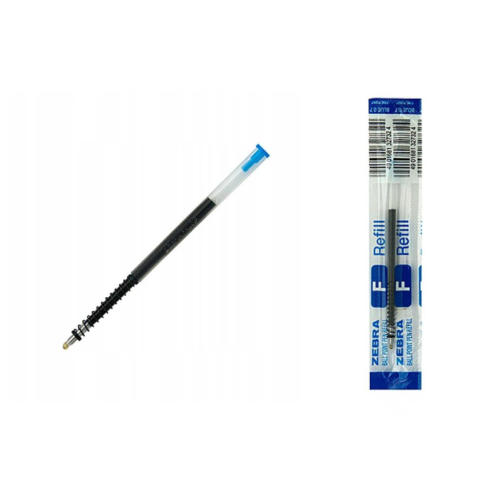 Rezerva pix cu bila Zebra F, albastru, 0.7 mm
