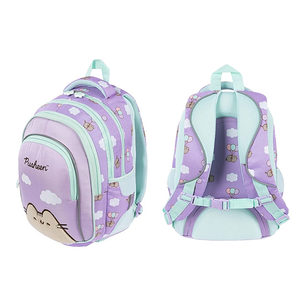 Ghiozdan scolar ortopedic 28X18X40 cm Pusheen Violet