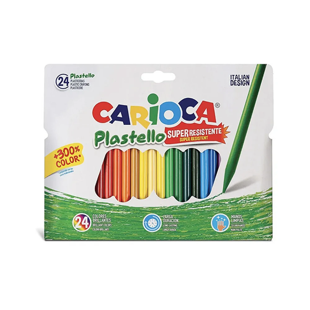 Set de creioane din ceara Carioca Plastello 24buc