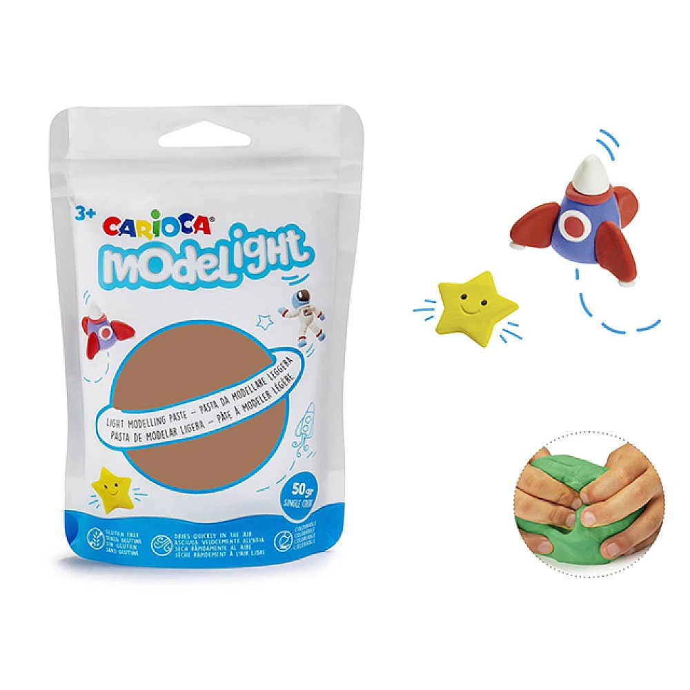 Plastilina Carioca Modelight 50g, maro