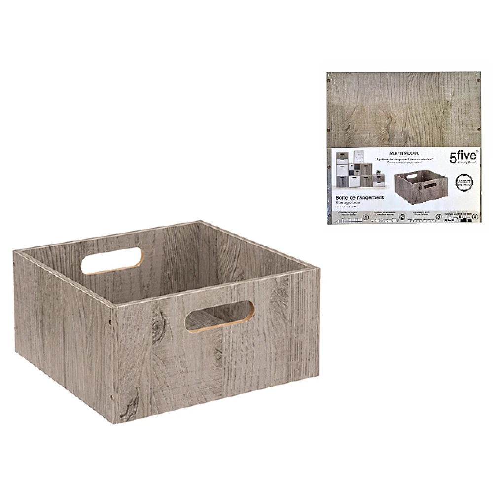 Cutie depozitare 31X15X31cm Five, MDF, gri