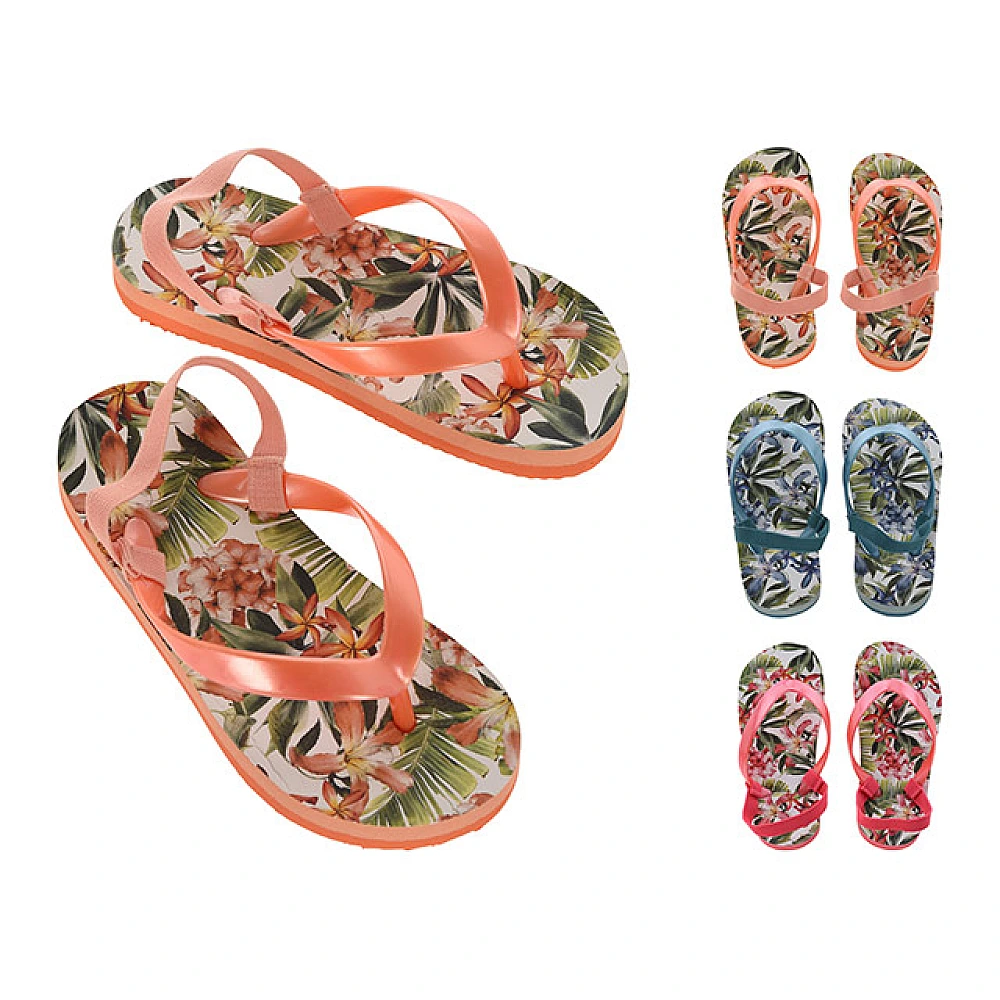 Slapi de vară pentru copii cu bareta la spate cu desen, 7 marimi