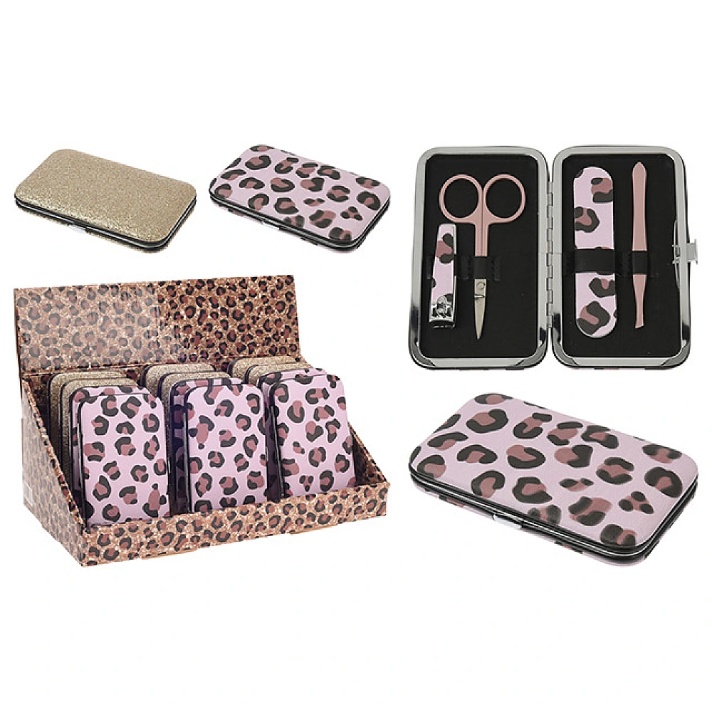 Set pentru manichiura 4 buc in husa, 2 designuri