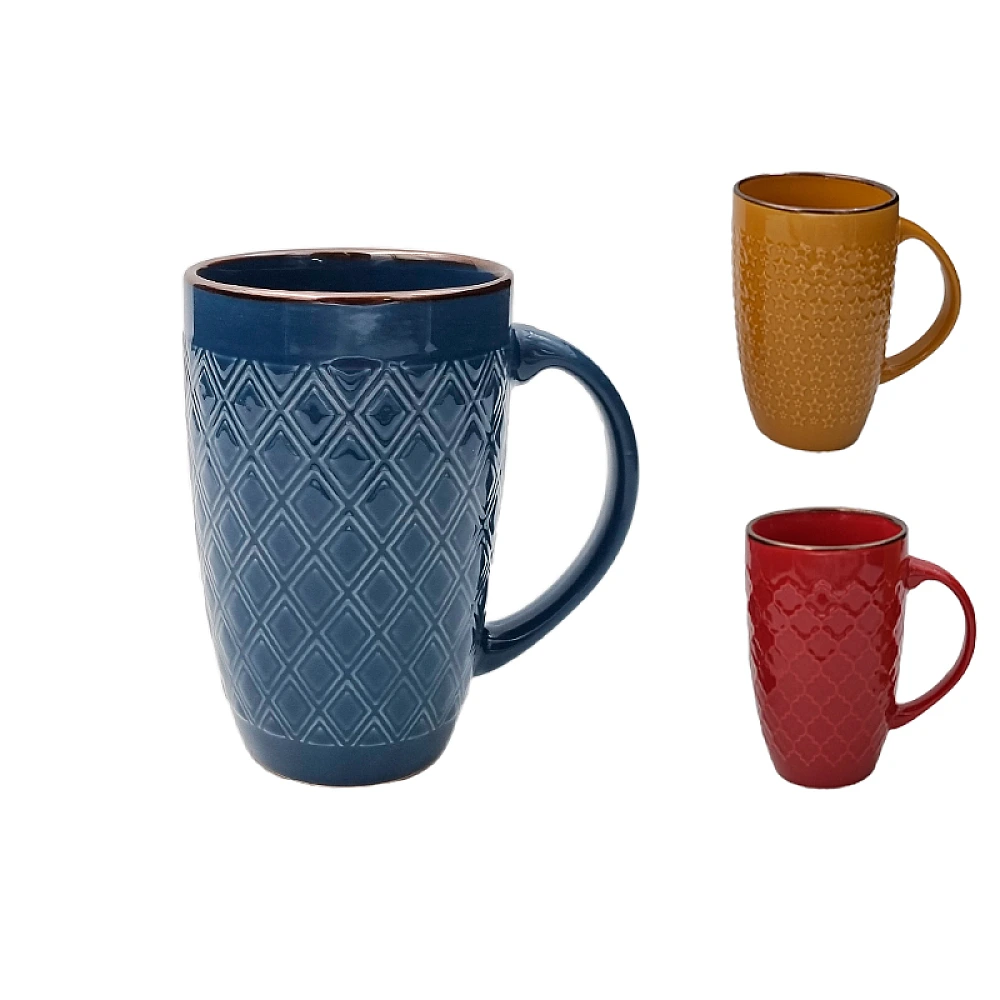 Cană 600 ml cu model în relief