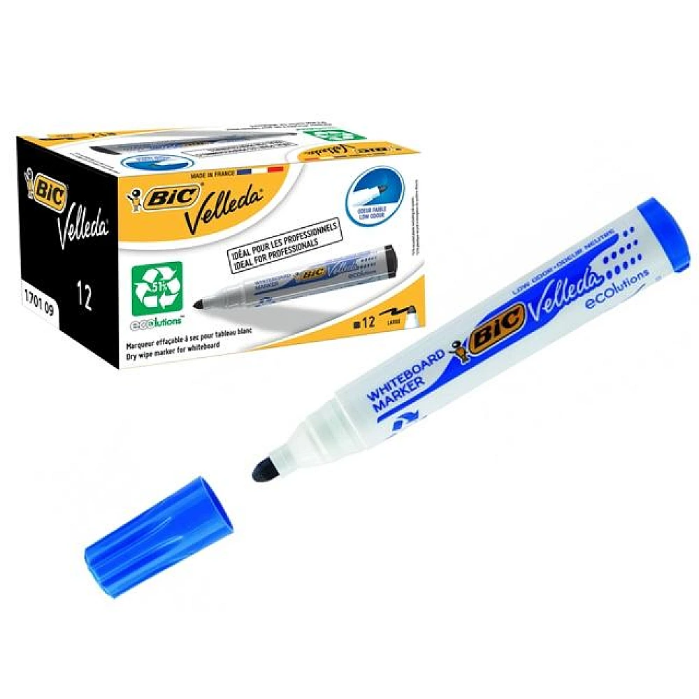 Marker pentru tabla BIC ECO Velleda 1701, albastru