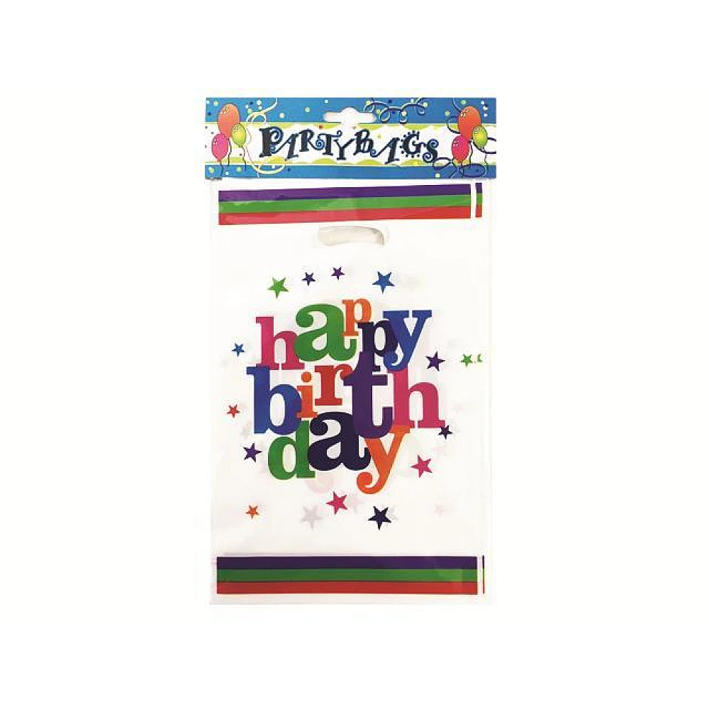 Set pungi Happy Birthday 10buc, 25X16cm