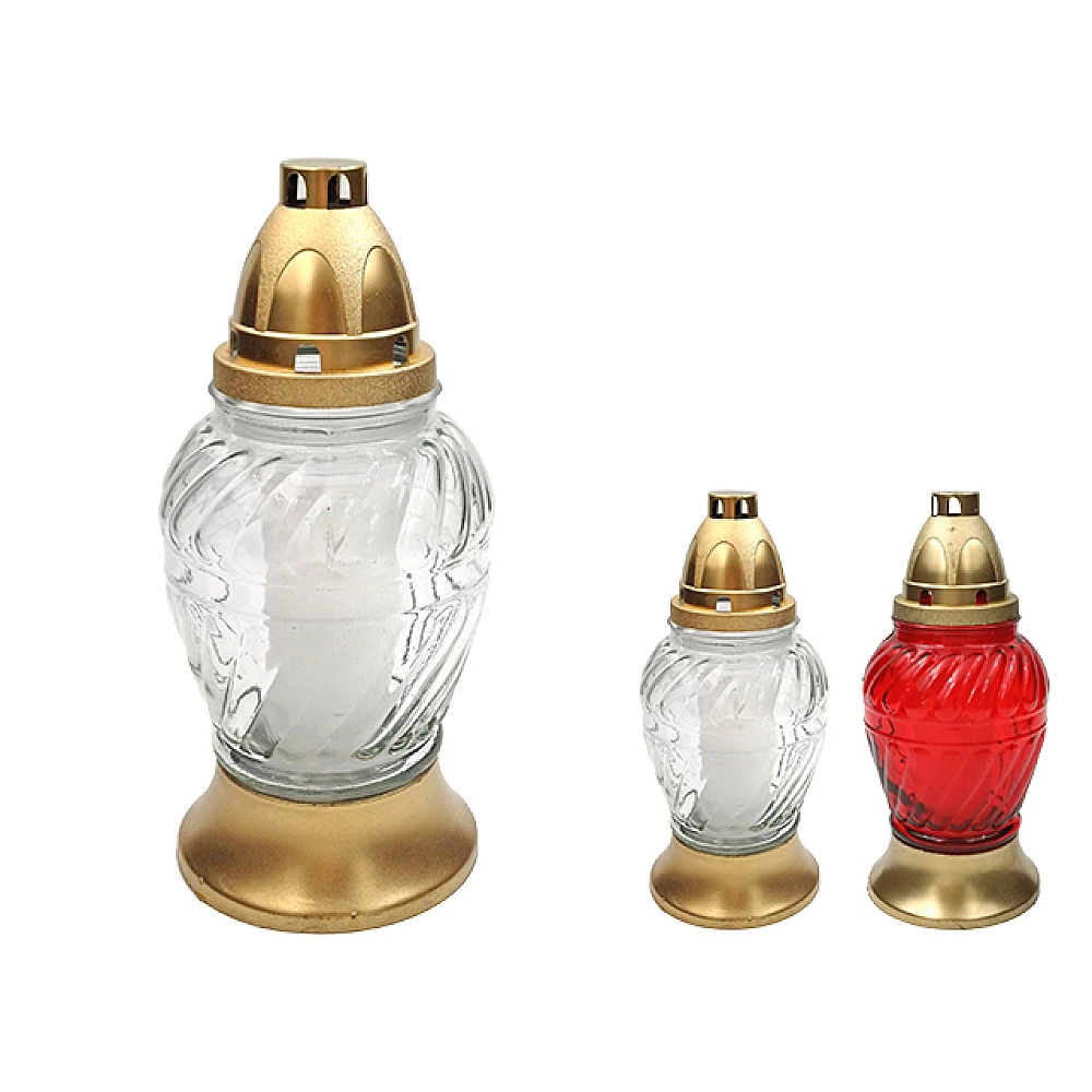 Candelă sticlă cu capac 24.5cm 28ore 