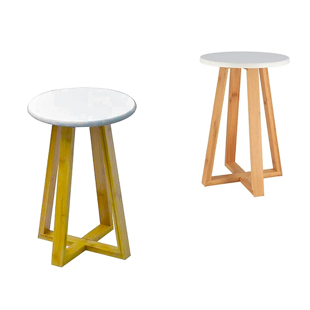 Taburet Tendance D30cm, H43cm, MDF, bambus