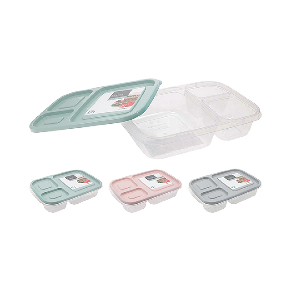 Lunch-box EH cu 3 compartimente, 24X15X5 cm, plastic