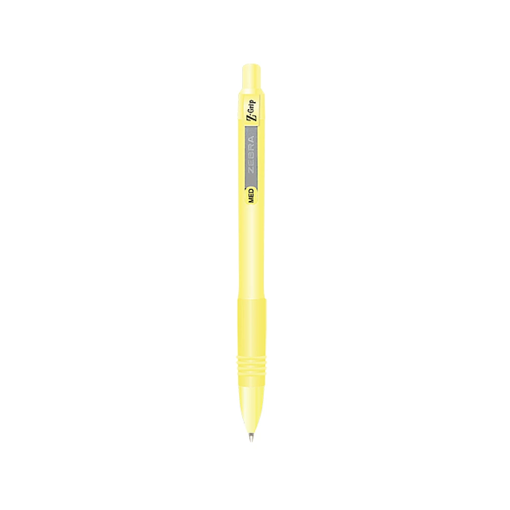 Pix cu bila Zebra Z-Grip Pastel Yellow , 1mm, albastru