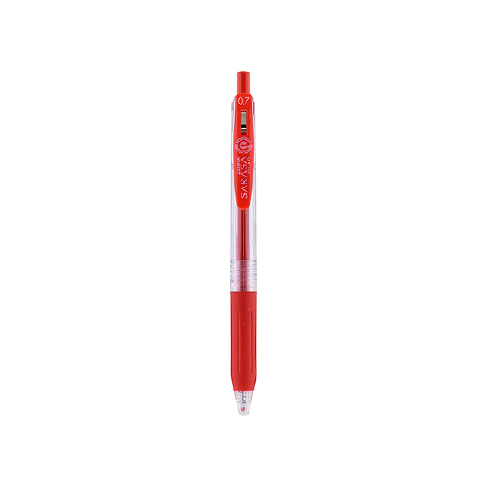 Pix cu gel Zebra Sarasa Clip Red , 0.7 mm, rosu