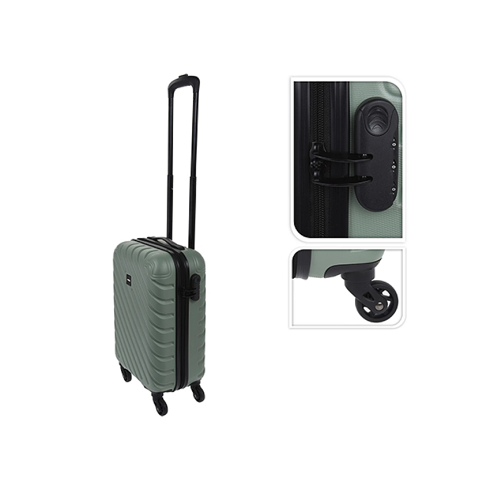 Valiza-troller ProWorld 28l 53X33X22cm plastic, verde