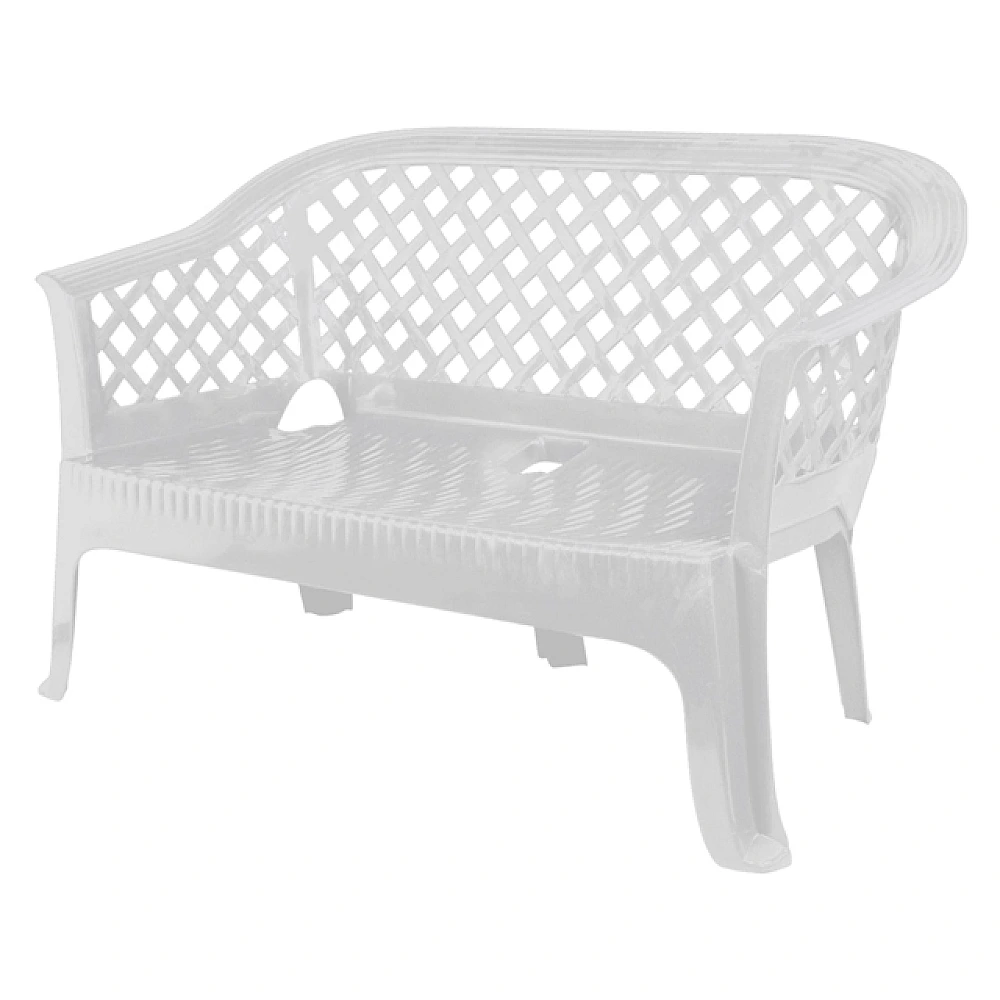 Banca pentru gradina din plastic 131X74X68cm, alba