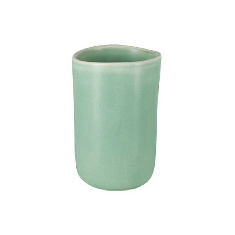 Pahar pentru periute de dinti Spirella Sina, verde, din ceramică