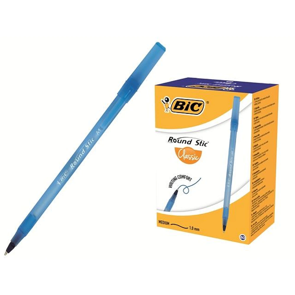 Pix cu bilă BIC Round Stic , albastru