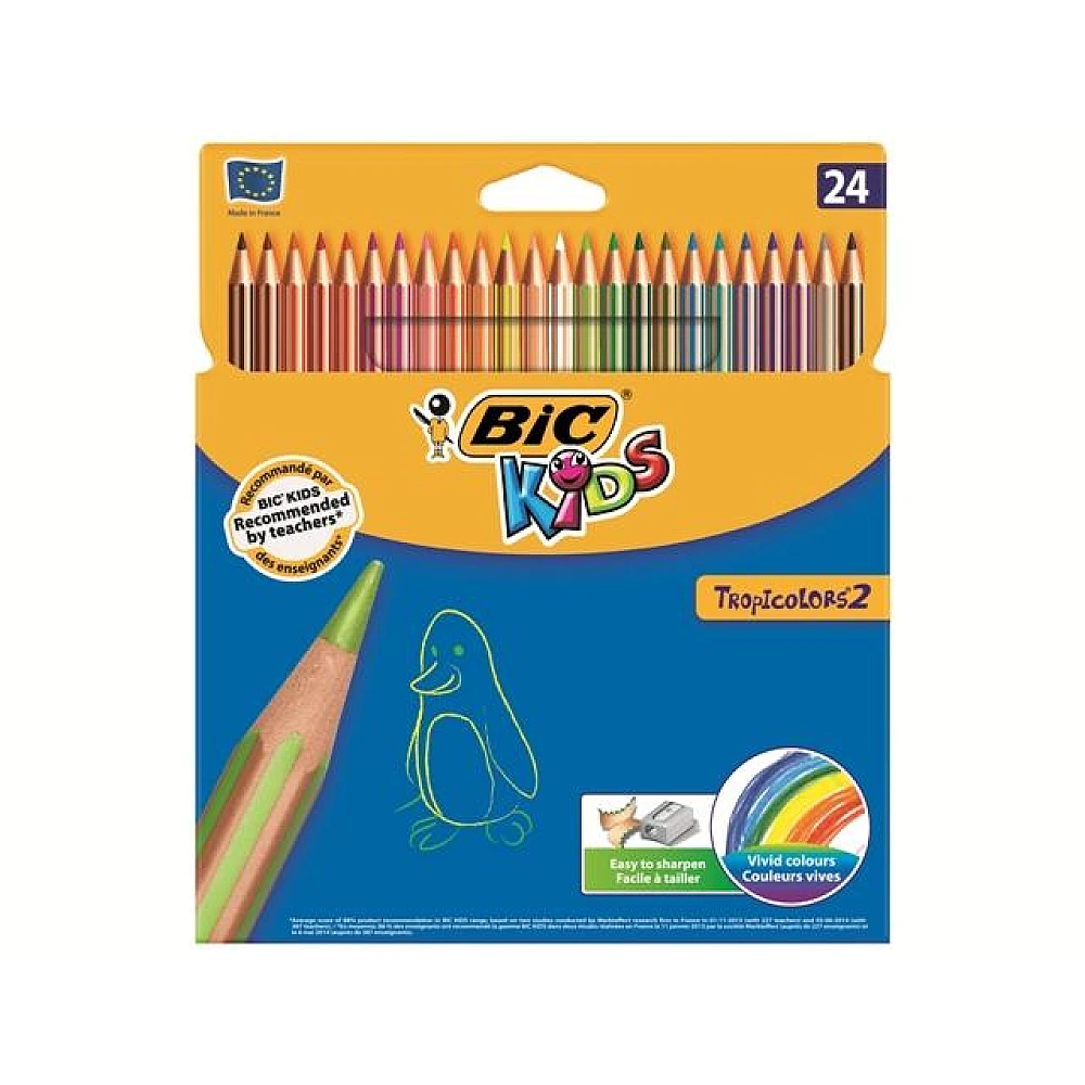 Set de creioane colorate BIC Tropicolors 24 buc