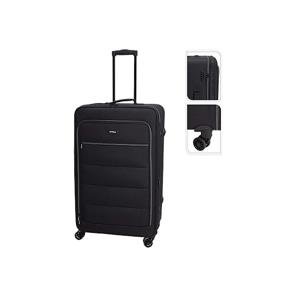 Valiza troller ProWorld 105l 70X50X28 cm, negru, poliester  600D