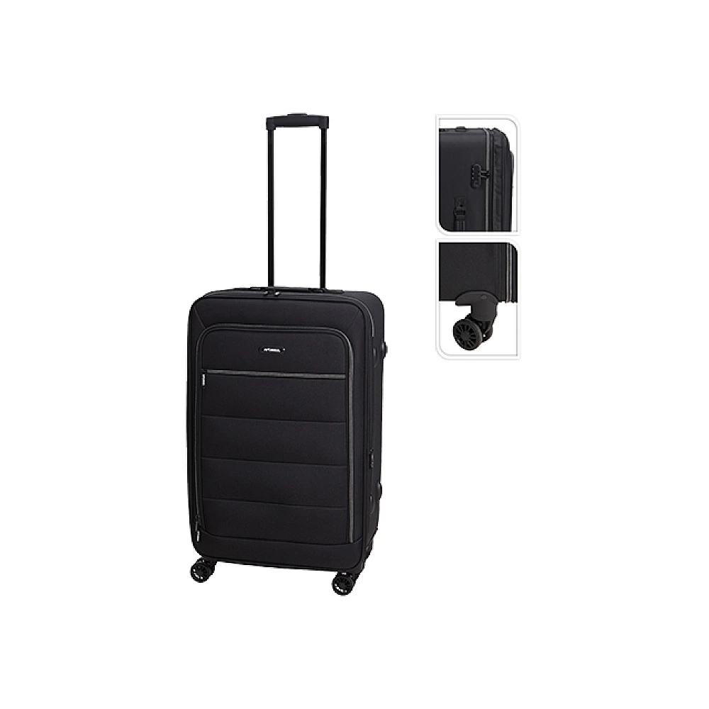 Valiza troller ProWorld 78l 68X41X23 cm, negru, poliester  600D