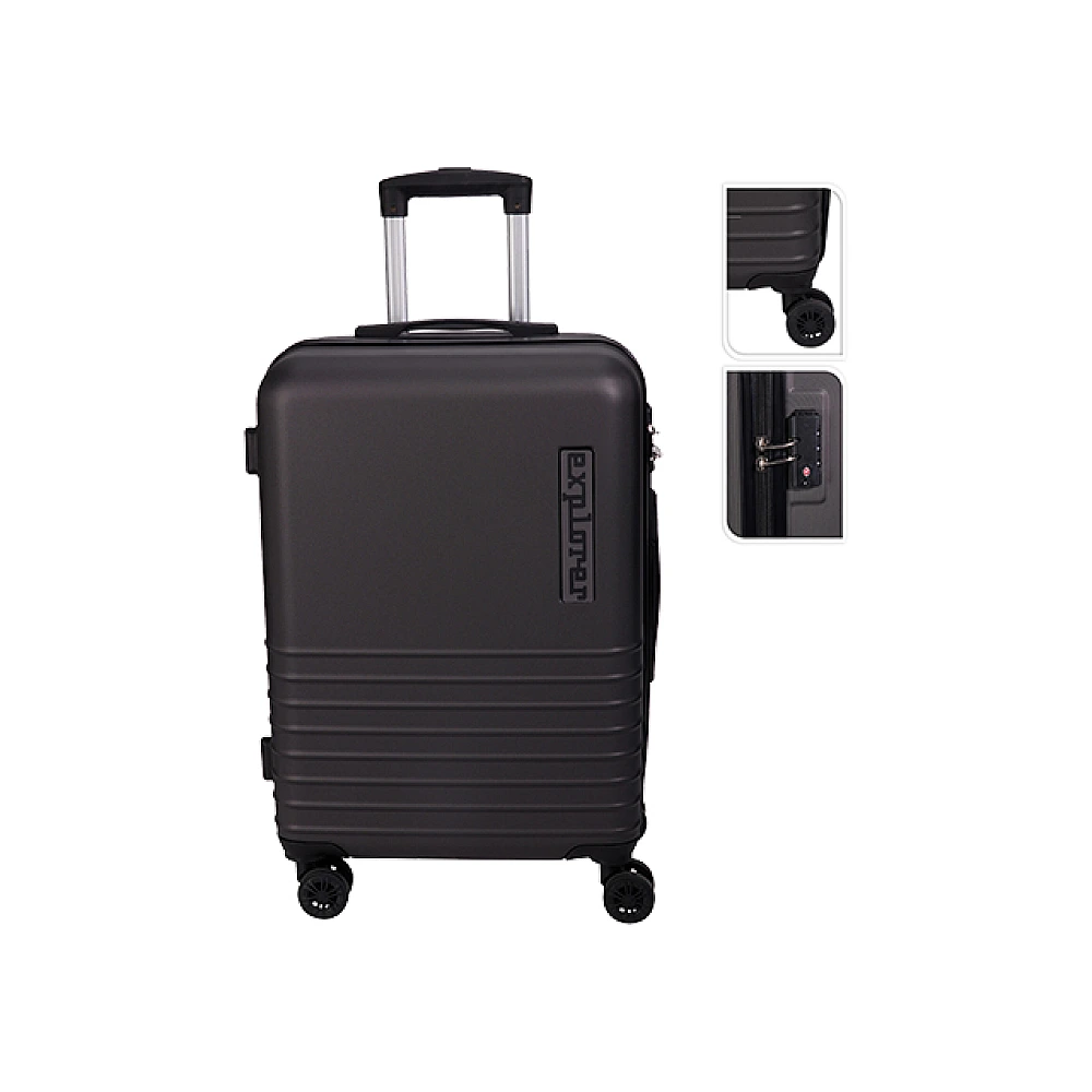Valiza troller ProWorld 92l 71X48X27cm, gri, ABS plastic