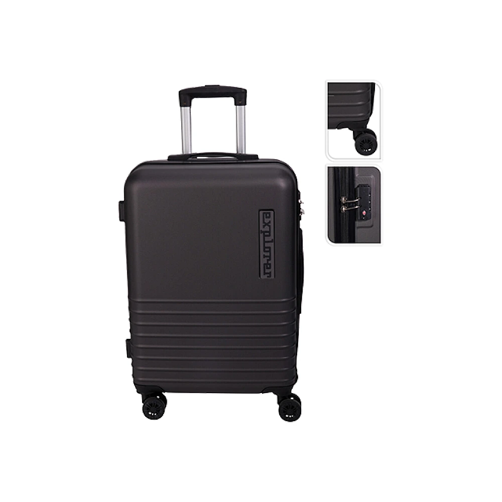 Valiza troller ProWorld 60l 61X41X24 cm, gri, ABS plastic