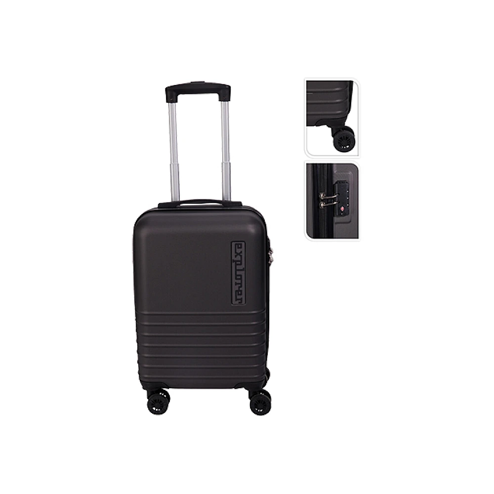 Valiza troller ProWorld 39l 52X36X21 cm, gri, ABS plastic