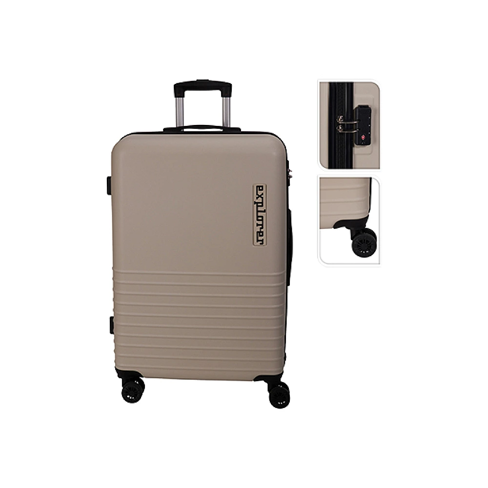 Valiza troller ProWorld 92l 71X48X27 cm, bej, ABS-plastic