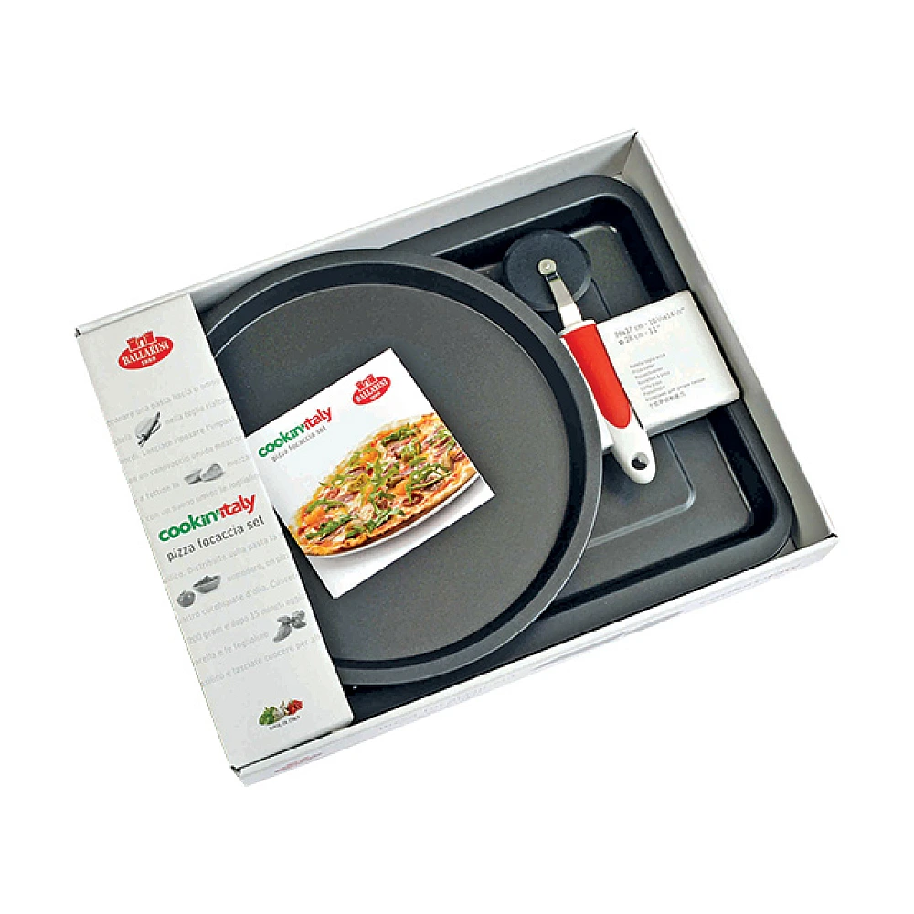 Set Ballarini Cookin'Italy: 2 forme pizza, cutit, retete