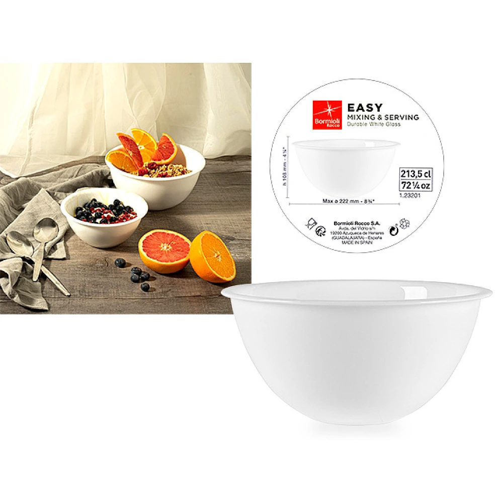 Salatiera din sticla de opal 22.2cm 2l Easy