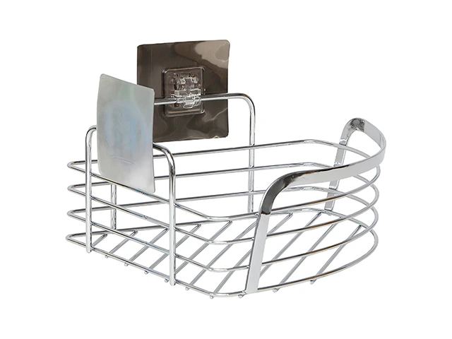 Cos de colt autoadeziv Tendance 22.5X14X30cm, crom