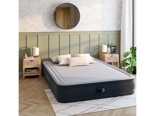 Saltea gonflabila Velur Dura-Beam fiber-tech 152x203x33cm, pompa incorporata 220V, 67770