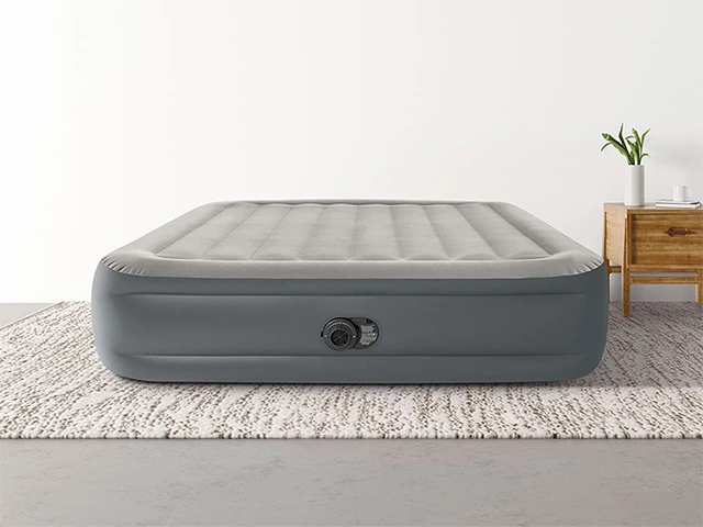 Saltea gonflabila Velur Deluxe 152x203x46 cm cu pompă încorporată 220V, până la 272 kg 64126