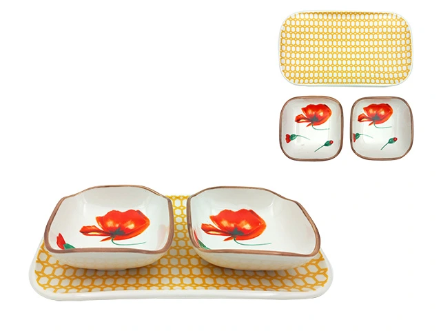 Set pentru aperitiv Tognana Bistro 3ps 23X14cm, portelan