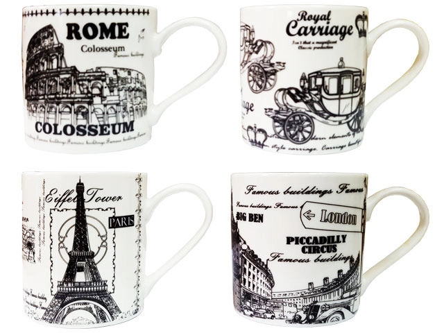 Cana 380ml City-Coffe, ceramica