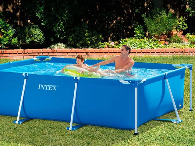 Piscina cu carcasa rectangulara 300x200x75cm, 3834 l, cadru metalic