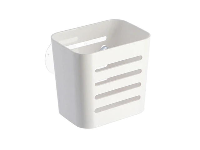 Cos pe ventuze Tendance Mala 10X8X10.8cm, alba, plastic