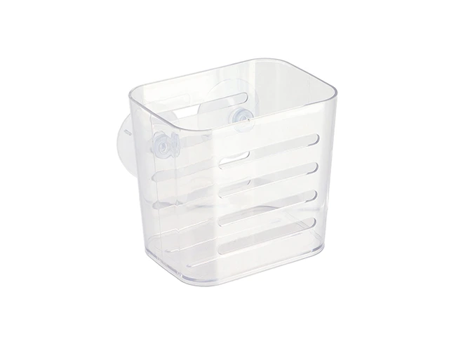 Cos pe ventuze Tendance 10X8X10.8cm, transparenta, plastic