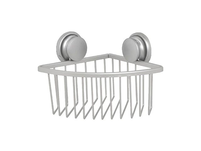 Cos de colt pe ventuze Tendance Aluminium 19.7X19.7X19cm, gri