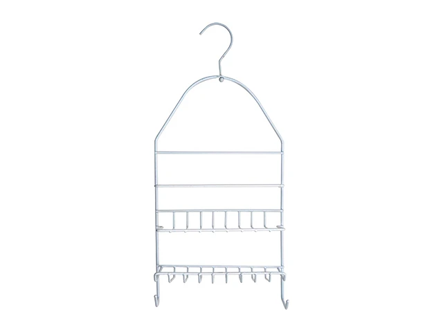 Raft de perete 2 nivele Tendance 22.8X46X9cm, alb, metal
