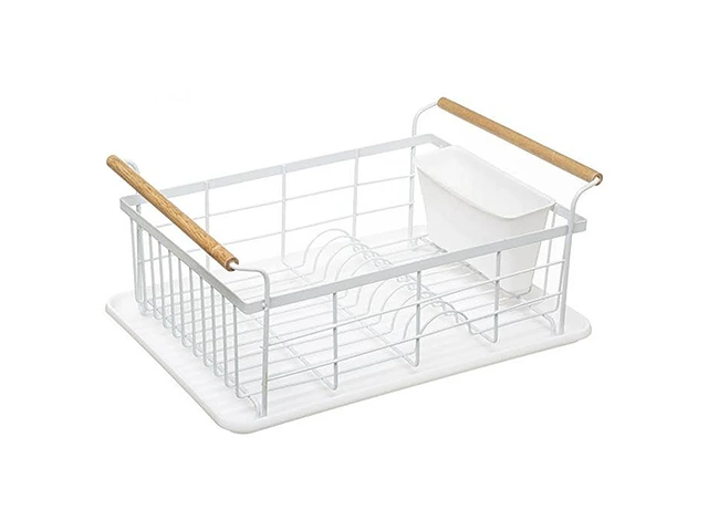 Uscator pentru vesela Five 46.5X32X20cm, suport, alb