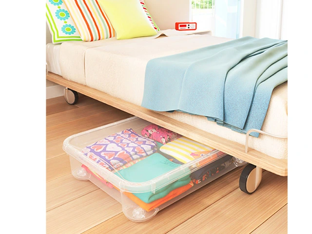 Cutie de depozitare sub pat T-box 54l, 79.5X58XH18cm, transparentă