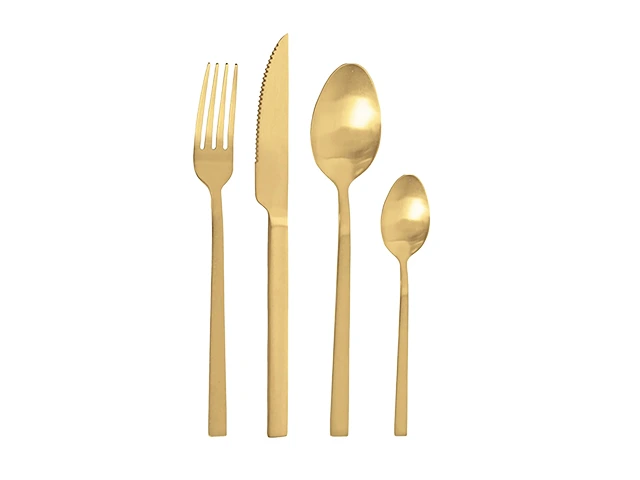 Set 24 de tacâmuri Pinti Duke Sun, inox, aurii