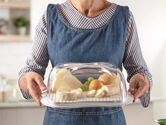 Recipient pentru pastrare branza Snips cu cutit 3l, alb