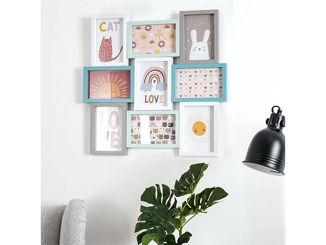 Rama foto-colaj 9 foto(10X15cm) 46X46X2cm, material MDF