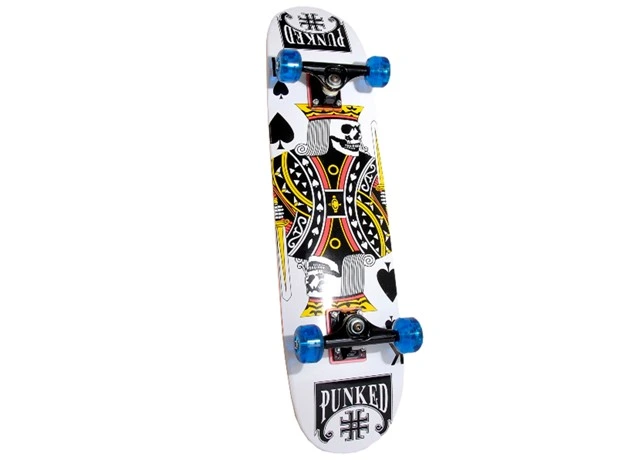Skateboard clasic 79X20cm, iluminarea rotilor lemn
