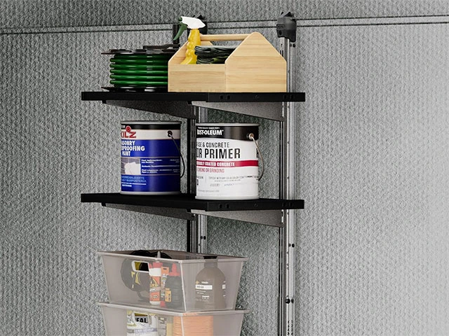 Raft cu 3 polite 97X30 cm Shelving Kit 100, negru