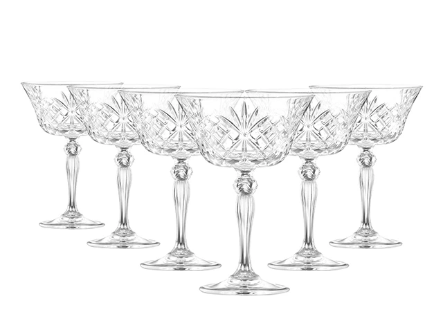 Set 6 pahare pentru sampanie Melodia, 260ml