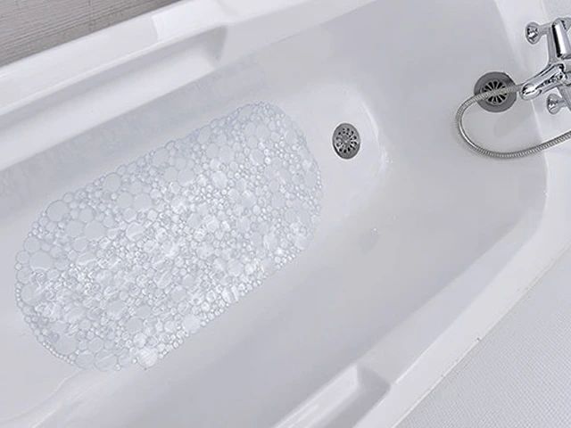 Covoras de baie oval 36X69cm Tendance Bubbles transparent, PVC