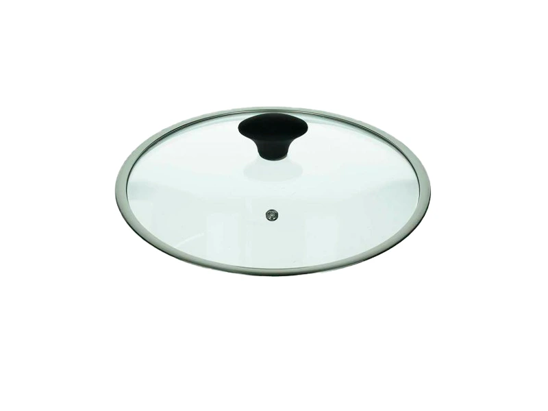 Capac din sticla 24 cm Tognana Grancucina cu orificiu aburi, margine metalica